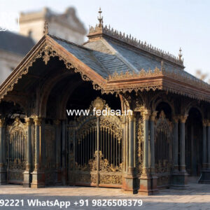 Stylish Car Parking Shed Design with Contemporary Columns No-1737