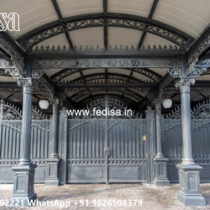 Luxury Car Parking Shed Design with Modern Pillars No-1905