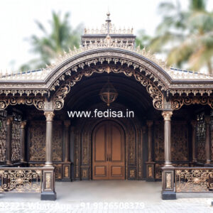 Elegant Luxury Car Parking Shed Design with Wooden Roofing No-1946