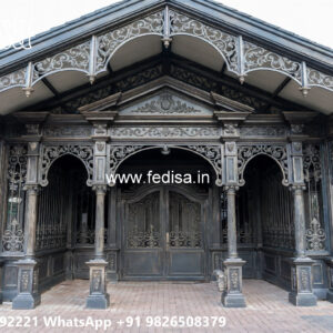 Luxury Car Parking Shed Design with Decorative Outdoor Elements No-2035
