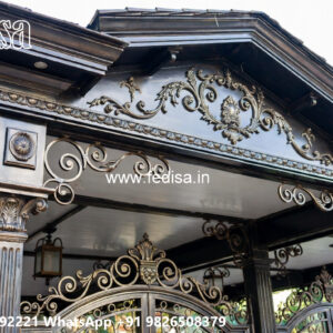 Iron Car Parking Shed Design with Modern Architectural Style No-2120