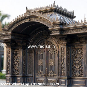 Premium Iron Car Parking Shed Design with Elegant Columns No-2140