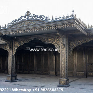 Classic Car Parking Shed Design with Wooden Roof Structure No-2178