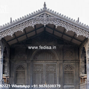 Elegant Classic Car Parking Shed Design with Decorative Roof No-2203