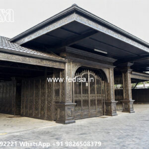 Stylish Classic Car Parking Shed Design for Large Homes No-2243