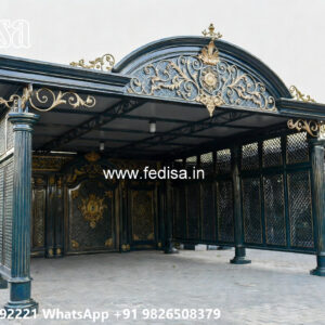 Beautiful Classic Car Parking Shed Design with Stylish Columns No-2264