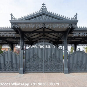 Elegant Car Parking Shed Design with Modern Lighting No-2426