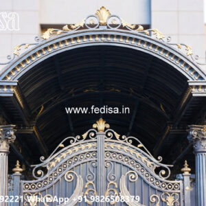 Modern Car Parking Shed Design with Elegant Metal Work No-2454