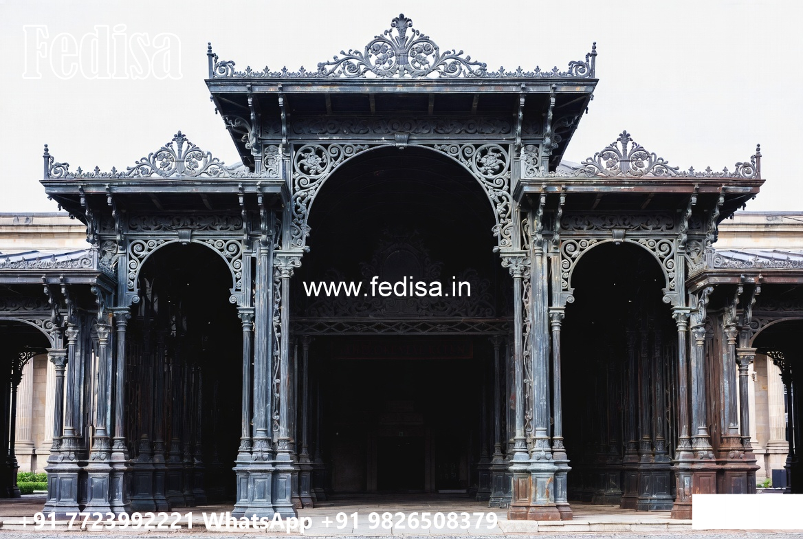 Stylish Car Parking Shed Design with Contemporary Columns No-2517