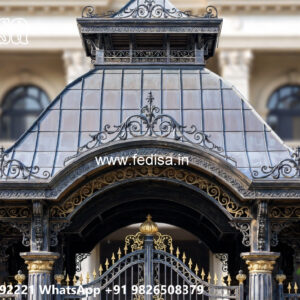 Modern Car Parking Shed Design for Elegant Villa Exterior No-2535