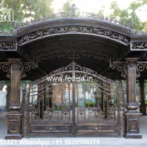 Elegant Car Parking Shed Design with Stylish Metal Structure No-2546