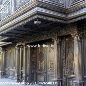 Stylish Car Parking Shed Design with Decorative Exterior Style No-2555