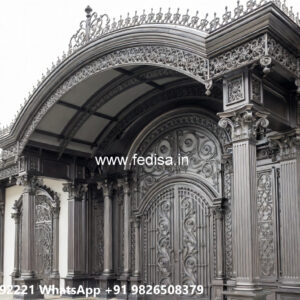 Stylish Car Parking Shed Design for Elegant House Exterior No-2562