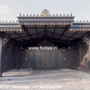 Elegant Car Parking Shed Design with Contemporary Exterior Finish No-2626