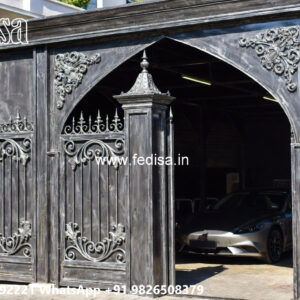 Luxury Car Parking Shed Design with Elegant Front Appeal No-2734