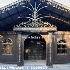 Luxury Car Parking Shed Design with Attractive Outdoor Features No-2754