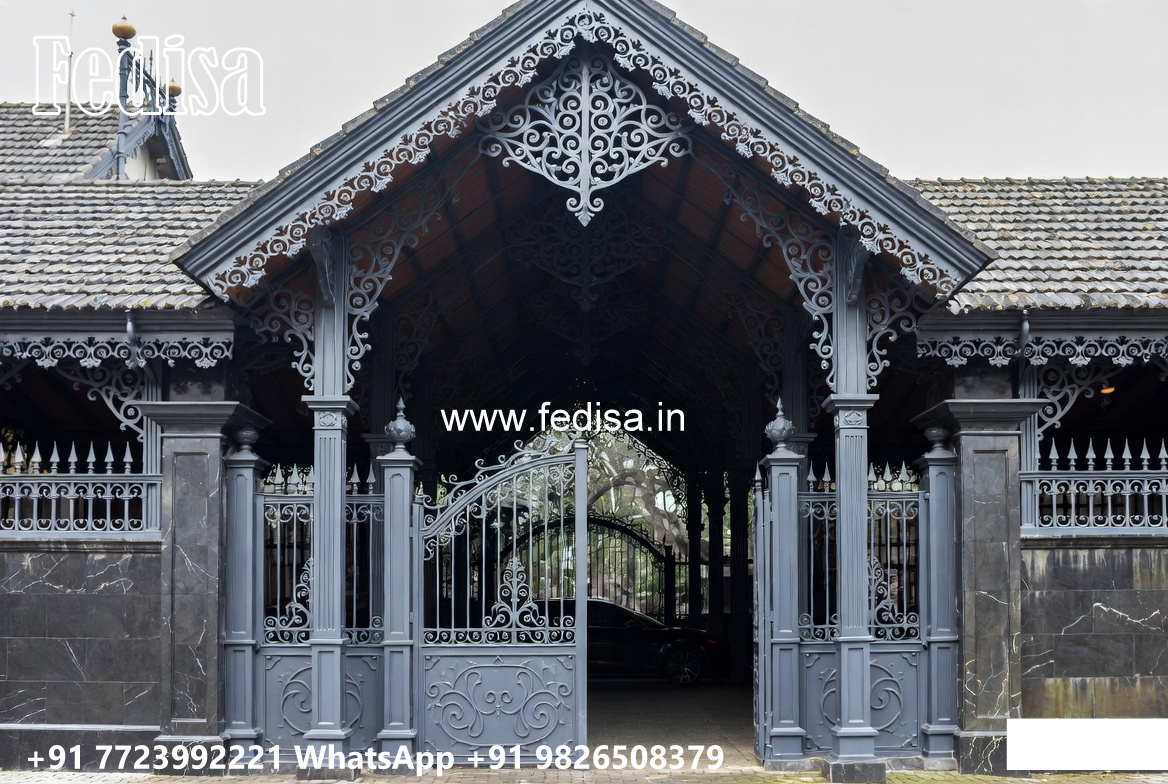 Luxury Car Parking Shed Design with Decorative Architectural Style No-2762