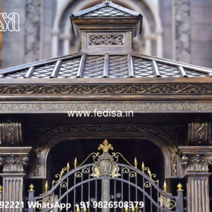 Luxury Car Parking Shed Design with Beautiful Roof Patterns No-2783