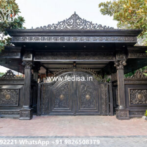 Luxury Iron Car Parking Shed Design for Villas No-2857