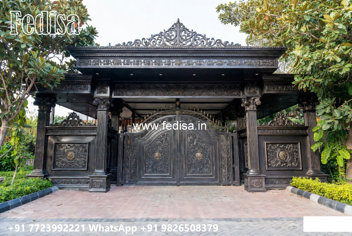 Luxury Iron Car Parking Shed Design for Villas No-2857