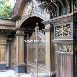 Beautiful Iron Car Parking Shed Design for Home Entrance No-2885