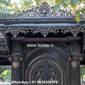 Premium Iron Car Parking Shed Design with Elegant Columns No-2920
