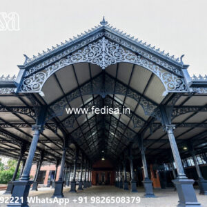 Classic Car Parking Shed Design with Wooden Roof Structure No-2958