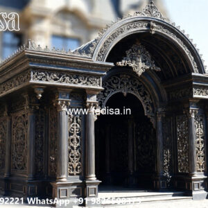 Classic Car Parking Shed Design with Decorative Front Elevation No-2969