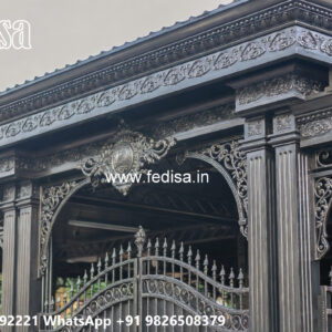 Classic Car Parking Shed Design with Decorative Architectural Style No-3052