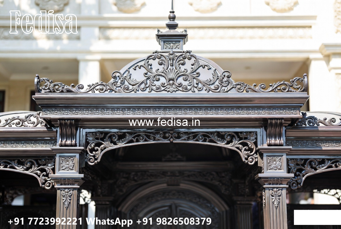 Classic Car Parking Shed Design with Elegant Front Architecture No-3073