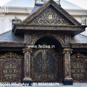 Premium Car Parking Shed Design with Decorative Roofing No-3257