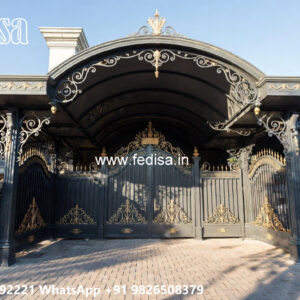 Car Parking Shed Design with Elegant Roof Detailing No-3292