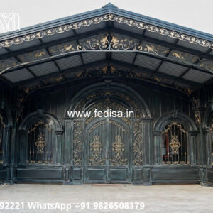 Attractive Car Parking Shed Design with Stylish Roof Structure No-3361