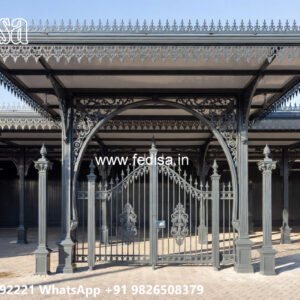 Luxury Car Parking Shed Design with Stylish Roof Panels No-3475