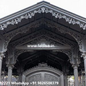 Modern Luxury Car Parking Shed Design with Decorative Roof No-3498