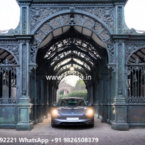 Luxury Car Parking Shed Design with Decorative Architectural Style No-3542