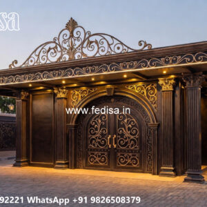 Luxury Car Parking Shed Design with Beautiful Roof Patterns No-3563