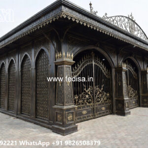 Stylish Iron Car Parking Shed Design with Modern Appeal No-3645