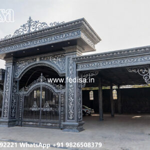 Beautiful Iron Car Parking Shed Design for Home Entrance No-3665