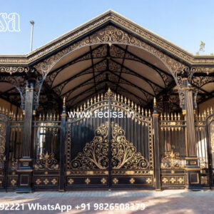 Iron Car Parking Shed Design with Modern Architectural Style No-3680