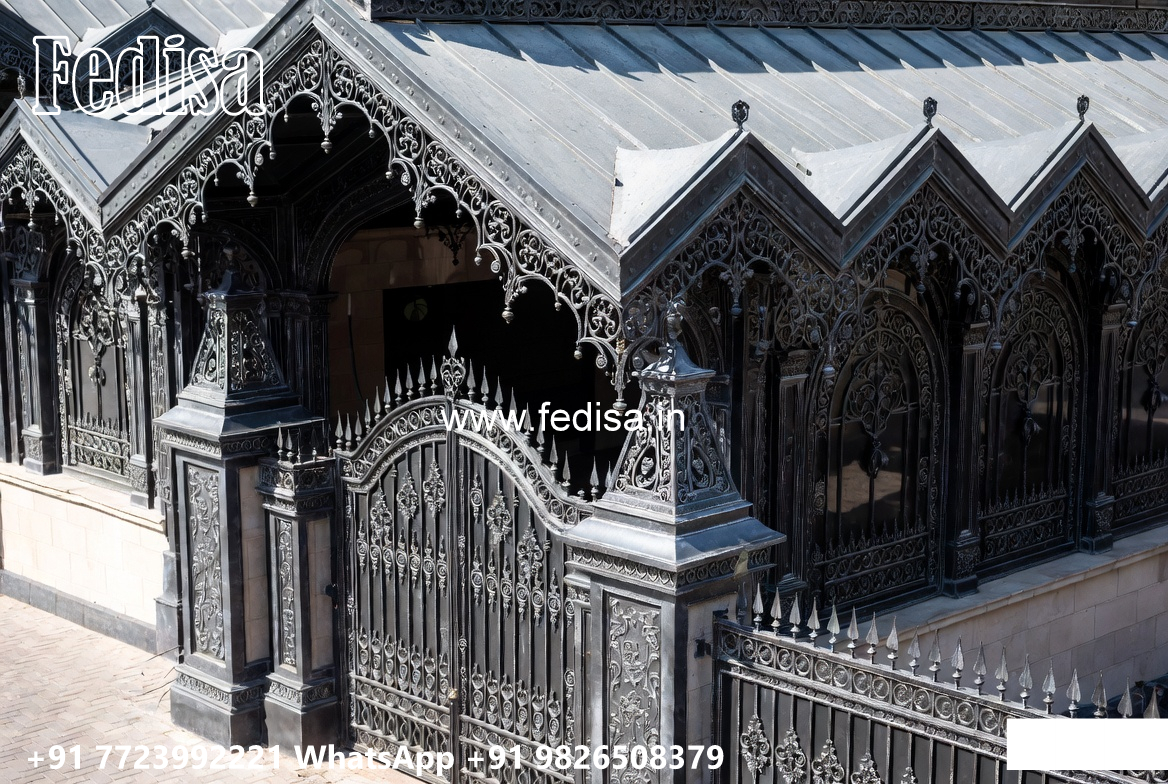 Premium Iron Car Parking Shed Design with Elegant Columns No-3700