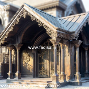 Elegant Classic Car Parking Shed Design for Villas No-3704