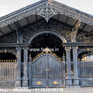Elegant Classic Car Parking Shed Design with Decorative Roof No-3763