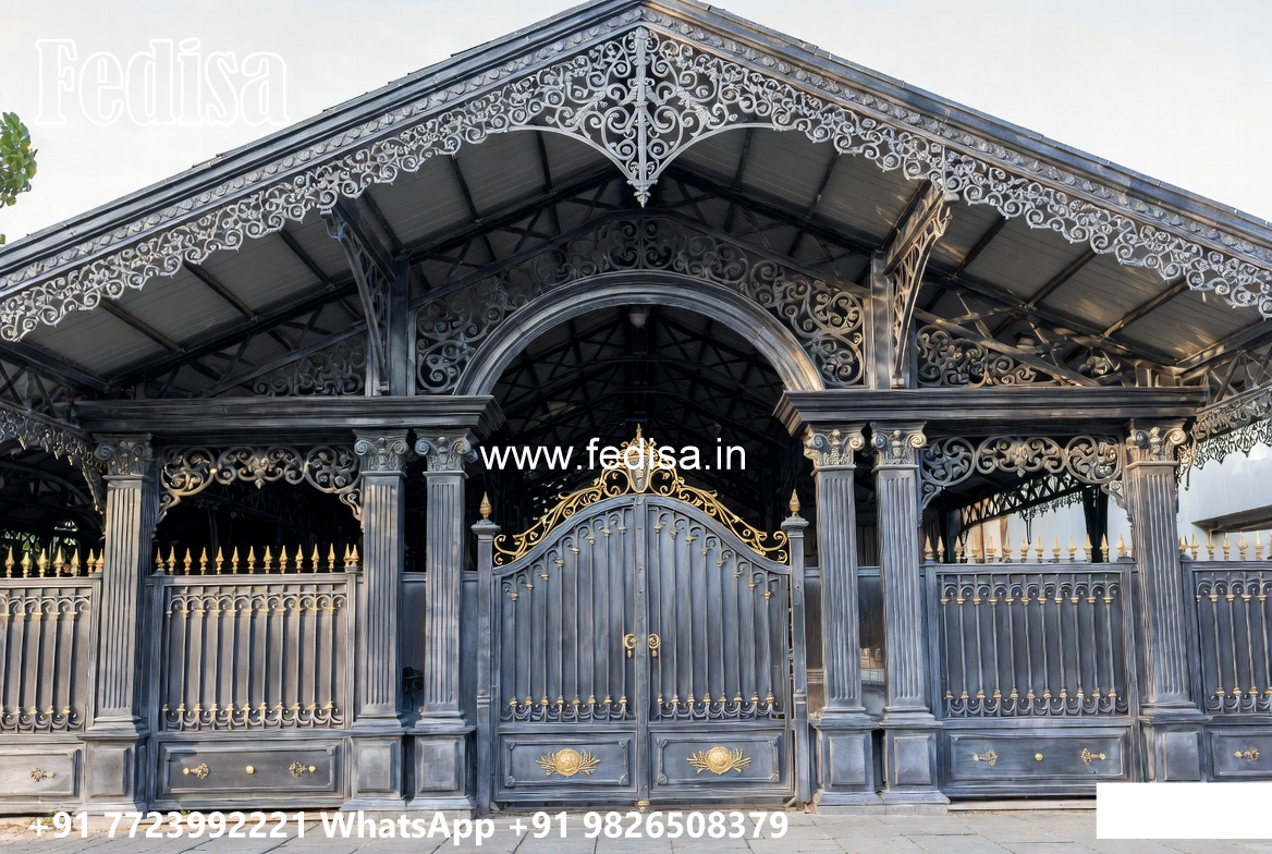 Elegant Classic Car Parking Shed Design with Decorative Roof No-3763