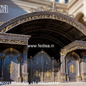 Classic Car Parking Shed Design with Decorative Structural Details No-3787