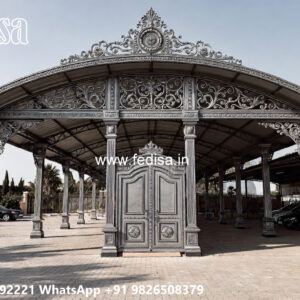 Classic Car Parking Shed Design with Decorative Architectural Style No-3832