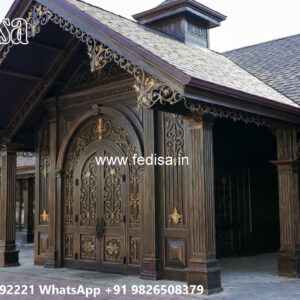 Classic Car Parking Shed Design with Attractive Roof Detailing No-3856