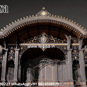 Classic Car Parking Shed Design with Decorative Front Concepts No-3871