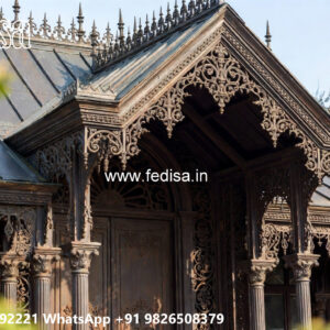 Classic Car Parking Shed Design with Decorative Roof Patterns No-3877