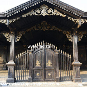 Modern Car Parking Shed Design with Elegant Metal Work No-4014